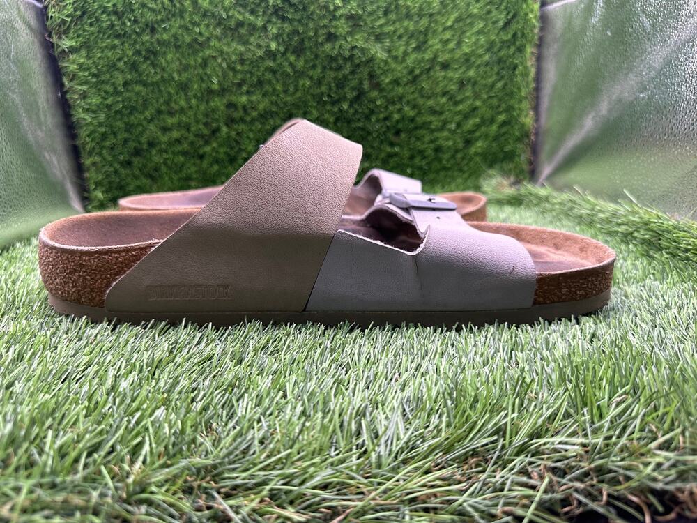 Birkenstock Arizona Split Birko-Flor 1028260 Slide Sandal Men's 12 Gray Leather